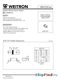 Datasheet MMSZ5223B manufacturer Weitron