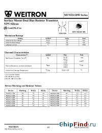 Datasheet MUN5214DW manufacturer Weitron