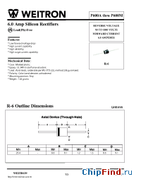 Datasheet P600G manufacturer Weitron