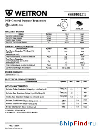 Datasheet SS8550LT1 manufacturer Weitron