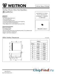 Datasheet US1A manufacturer Weitron
