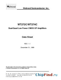 Datasheet WT272C manufacturer Weltrend