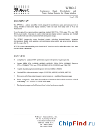 Datasheet WT8045N28P4 manufacturer Weltrend