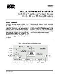 Datasheet ISD2532/40/48/64PRODUCTSsec1 manufacturer Winbond