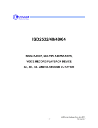 Datasheet ISD2532S manufacturer Winbond