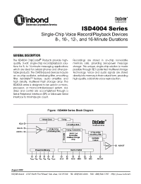 Datasheet ISD4004-16MX manufacturer Winbond