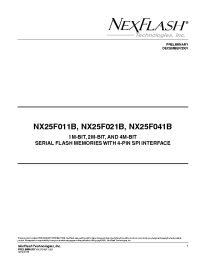 Datasheet NX25F021B-3S manufacturer Winbond