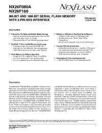 Datasheet NX26F160-5T-R manufacturer Winbond