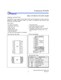 Datasheet W24256Q-70L manufacturer Winbond