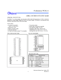 Datasheet W24L11-70LL manufacturer Winbond