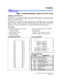 Datasheet W26020A-15 manufacturer Winbond