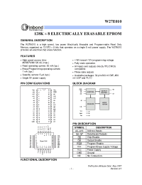 Datasheet W27E010P manufacturer Winbond