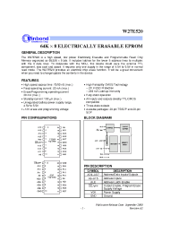 Datasheet W27E520-70 manufacturer Winbond
