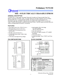 Datasheet W27L520S-70 manufacturer Winbond