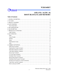 Datasheet W28J160B/T90L manufacturer Winbond