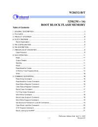 Datasheet W28J321BB90L производства Winbond