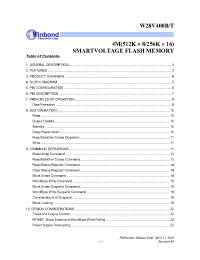 Datasheet W28V400 manufacturer Winbond
