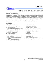 Datasheet W49L201-90 manufacturer Winbond