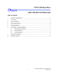 Datasheet W541C50 manufacturer Winbond