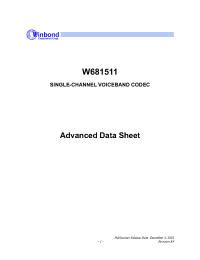 Datasheet W681511IS manufacturer Winbond