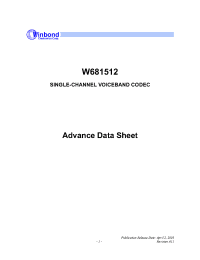 Datasheet W681512S manufacturer Winbond