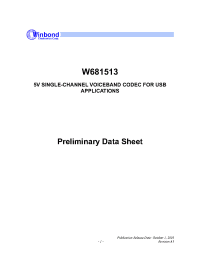 Datasheet W681513S manufacturer Winbond