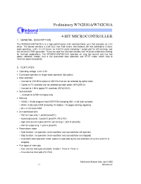 Datasheet W742C81A manufacturer Winbond