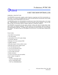 Datasheet W78C33BM-40 manufacturer Winbond