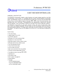 Datasheet W78C52D-24 manufacturer Winbond