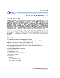 Datasheet W78E516B-24 manufacturer Winbond