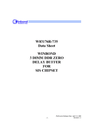 Datasheet W83176R-735 manufacturer Winbond