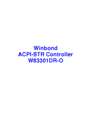 Datasheet W83301DR-O manufacturer Winbond