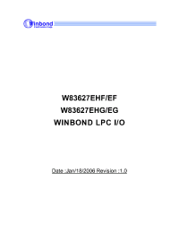 Datasheet W83627EEF manufacturer Winbond