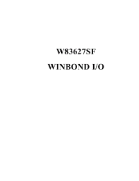 Datasheet W83627SFFDC manufacturer Winbond