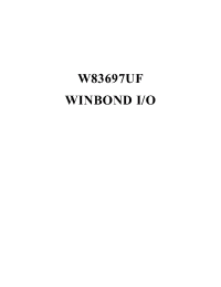 Datasheet W83697UF manufacturer Winbond