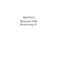 Datasheet W83791D manufacturer Winbond