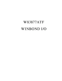 Datasheet W83877ATF manufacturer Winbond