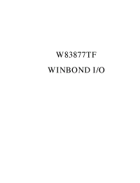Datasheet W83877TF manufacturer Winbond