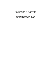 Datasheet W83977CTF-AW manufacturer Winbond