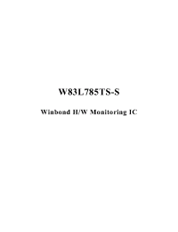Datasheet W86L785TS manufacturer Winbond