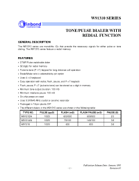 Datasheet W91310 manufacturer Winbond