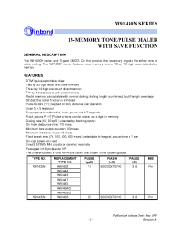 Datasheet W91432N manufacturer Winbond