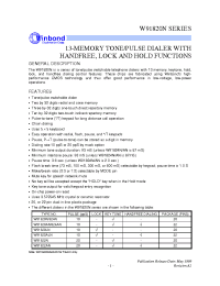 Datasheet W91820LN manufacturer Winbond