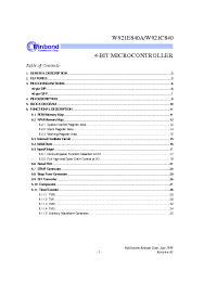 Datasheet W921E840A manufacturer Winbond