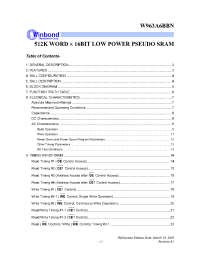 Datasheet W963A6BBN80 manufacturer Winbond