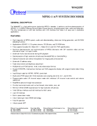 Datasheet W9925PF manufacturer Winbond