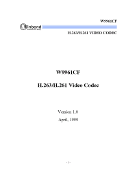 Datasheet W9961CF manufacturer Winbond