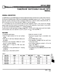 Datasheet WE9140U производства Winbond
