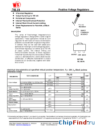 Datasheet 78L18 manufacturer Wing Shing