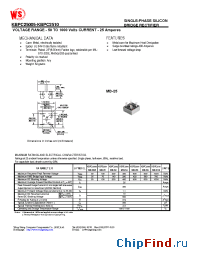 Datasheet KBPC2502 manufacturer Wing Shing